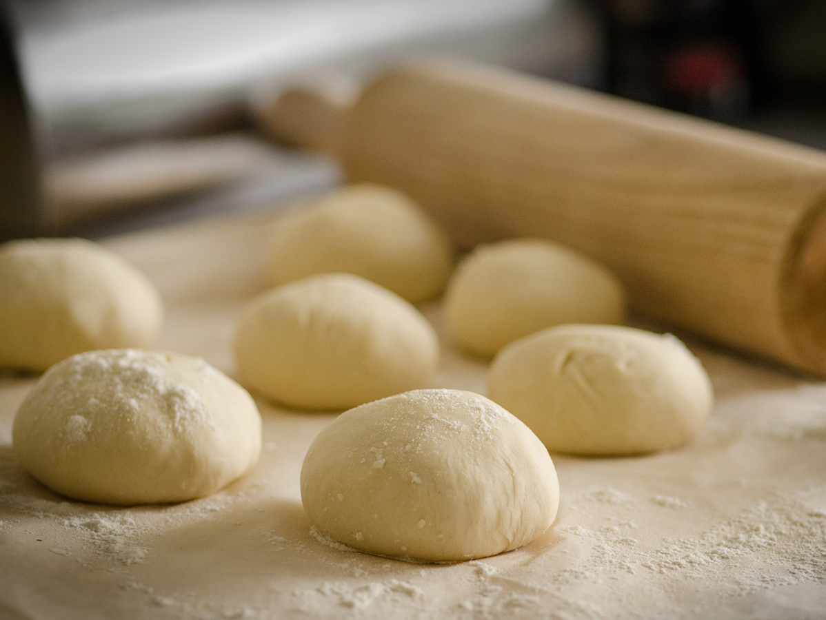 bread dough ready to bake