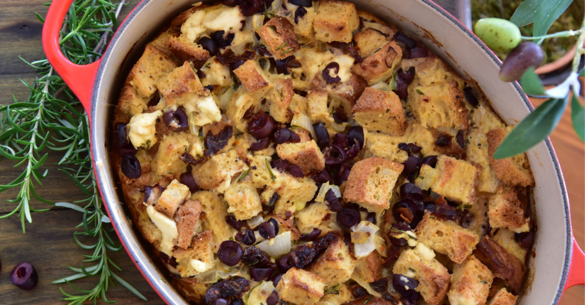 Savory Olive and Rosemary Bread Pudding Start Healthy
