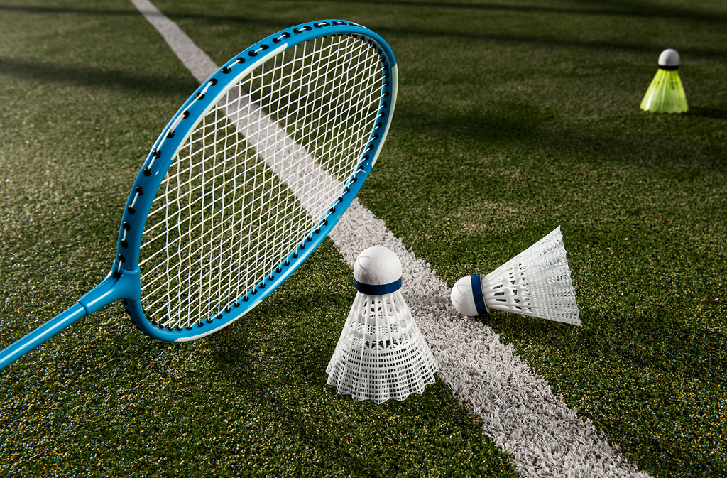 Badminton racket and ball