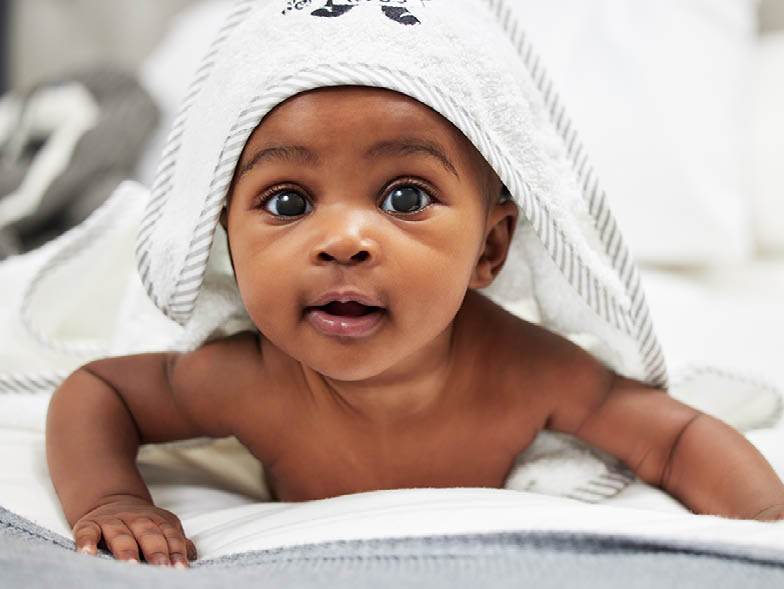Baby in bath towel