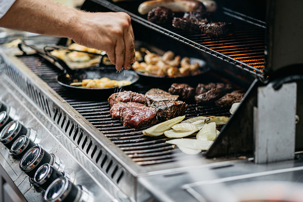 Person grilling