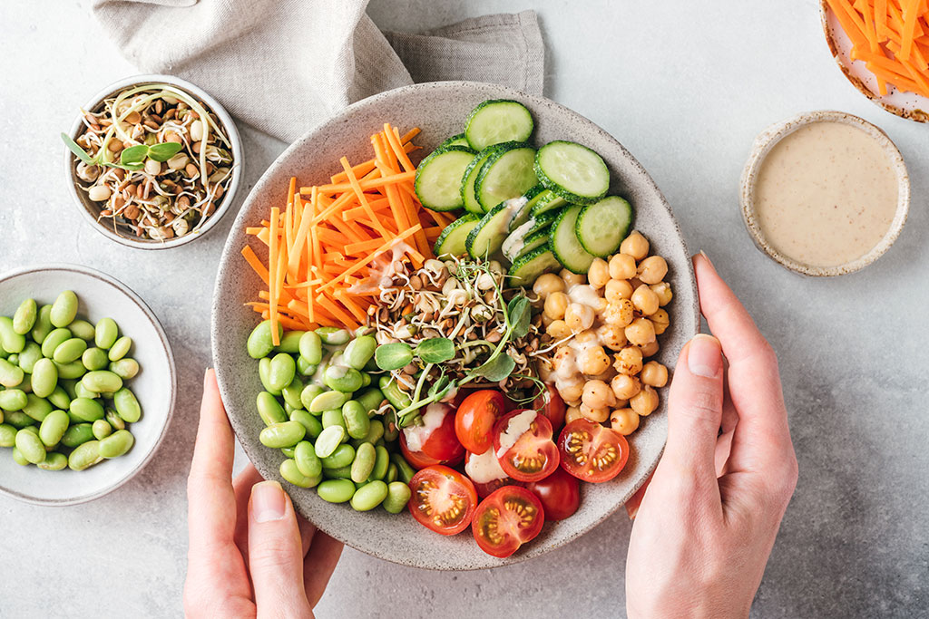 Healthy bowl of food