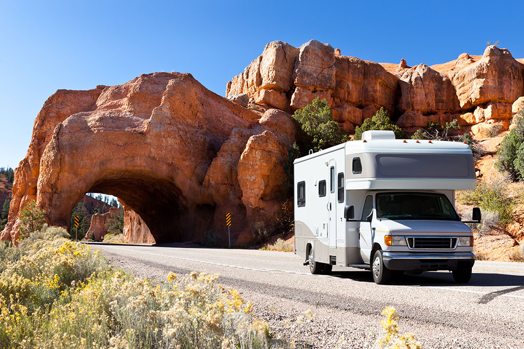 RV going through national park