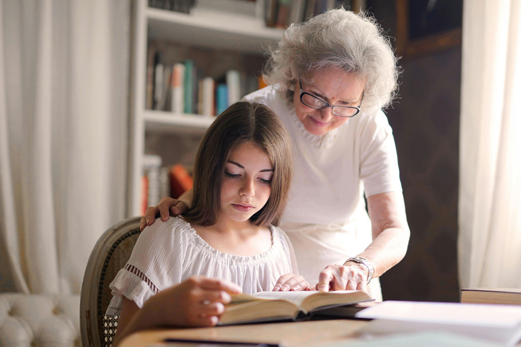 Grandma with grandkid