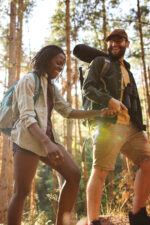 Couple hiking