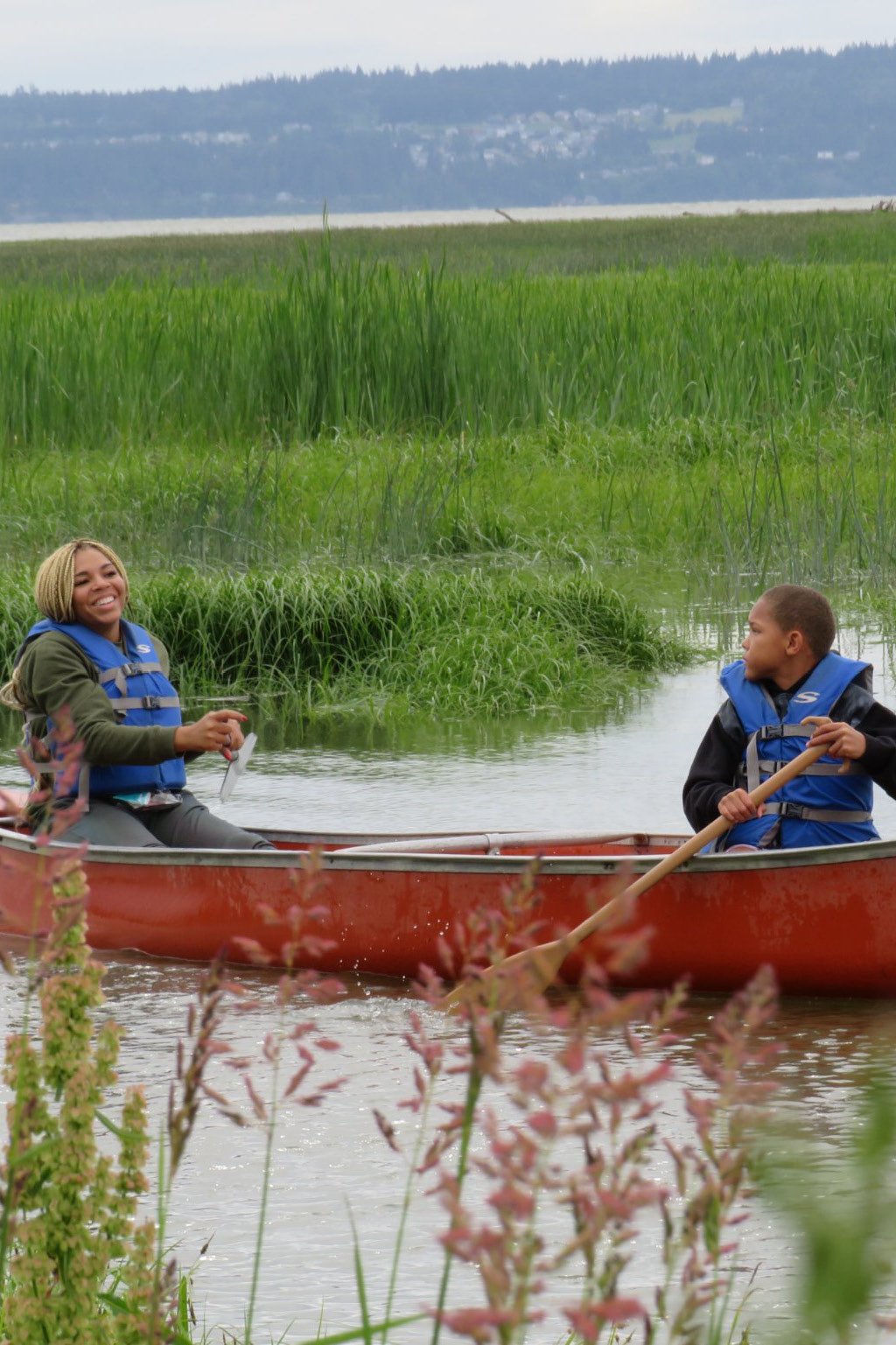 People in canoe