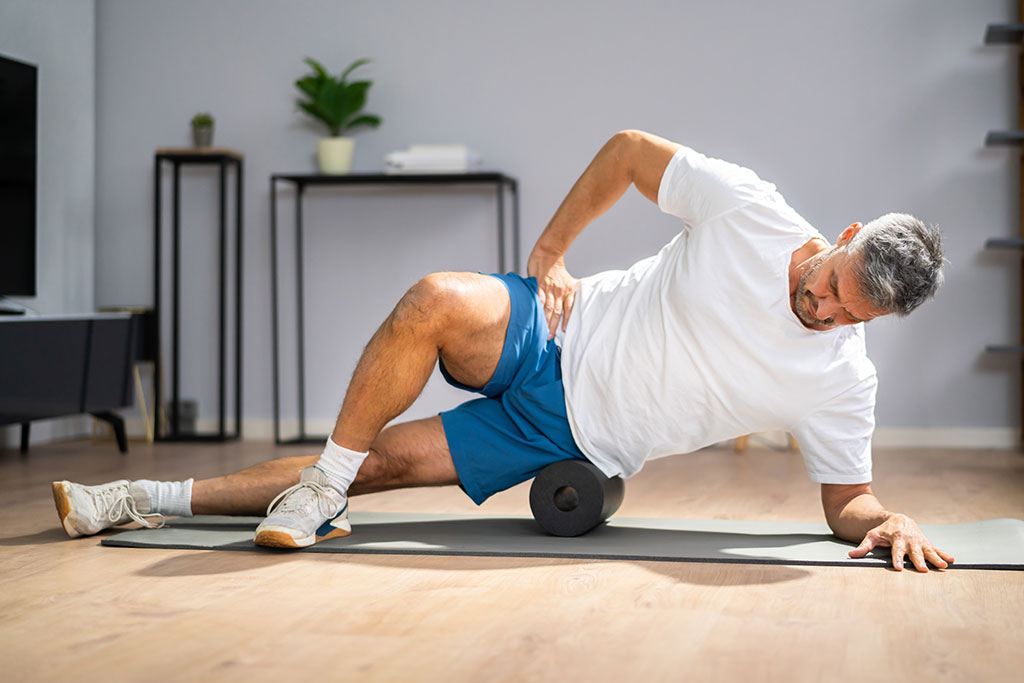 Man stretching