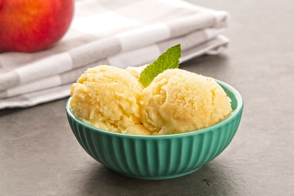 Creamy Peach Sorbet