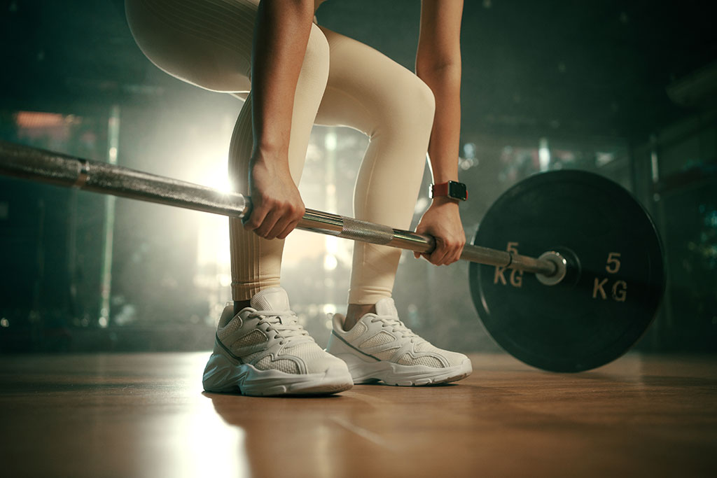 Woman weight lifting