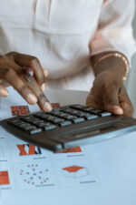 Woman budgeting