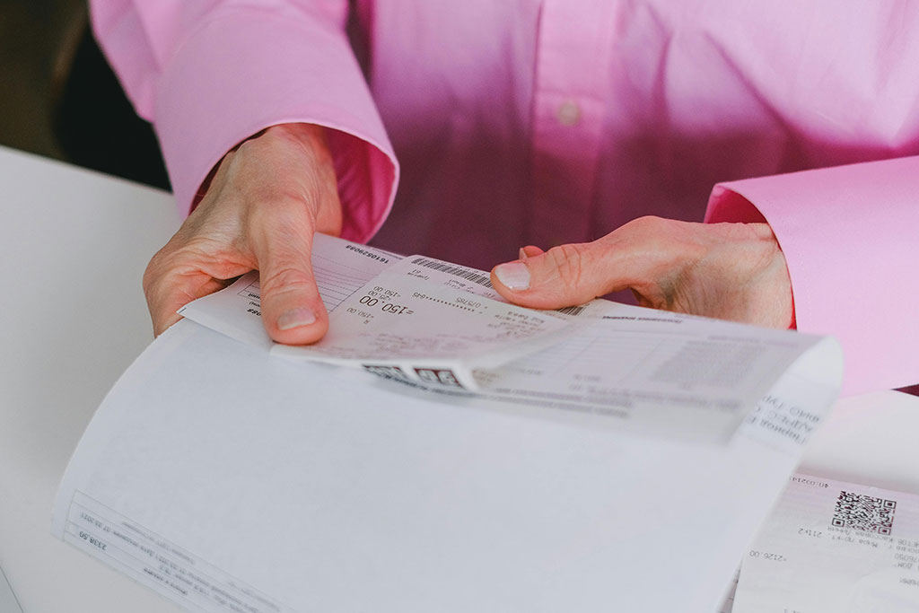 Woman budgeting