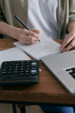 Person going through finances